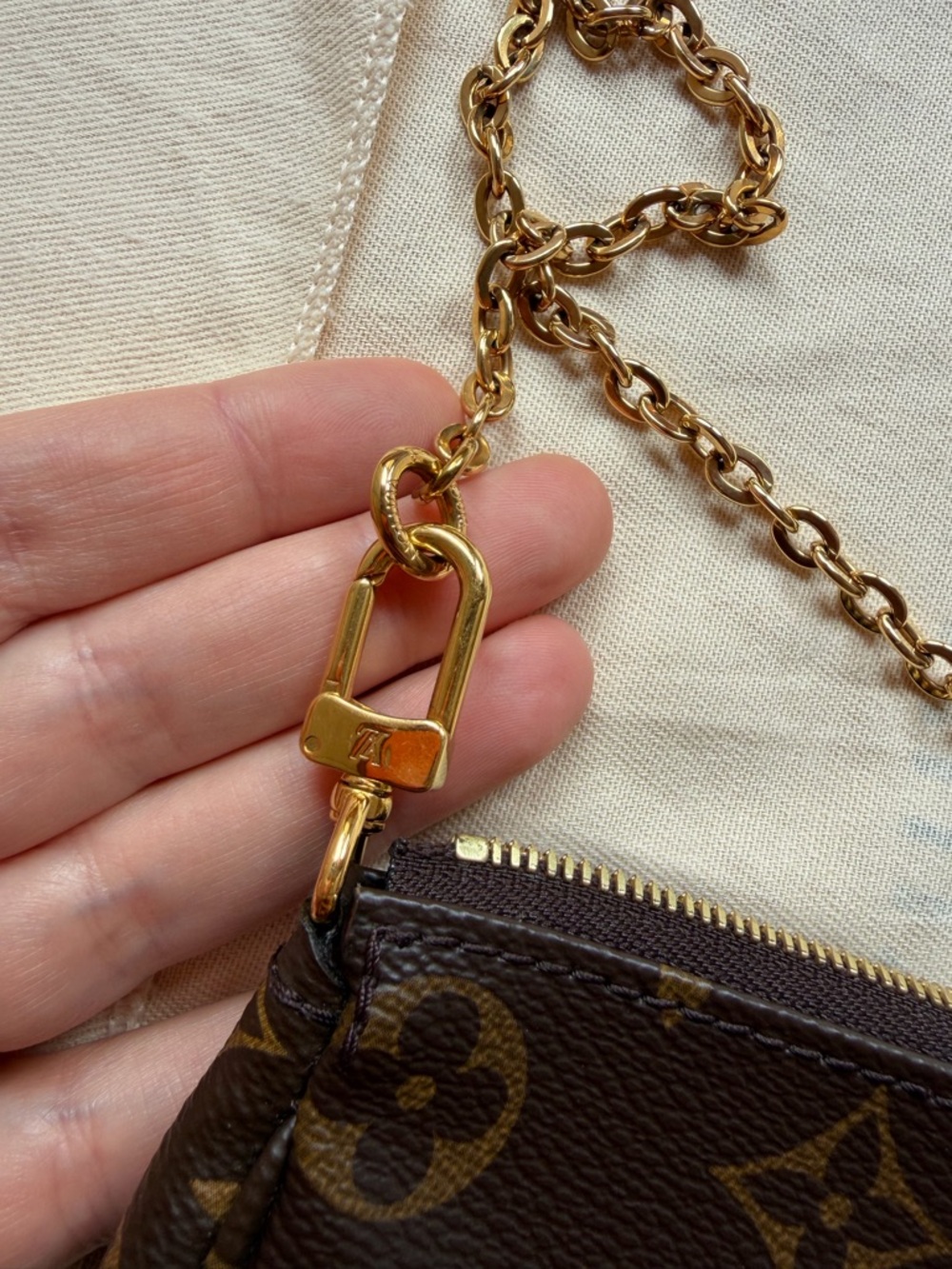 Pre-Loved Louis Vuitton Monogram Multi Pochette Accessoires Light Pink - Picture 5 of 16